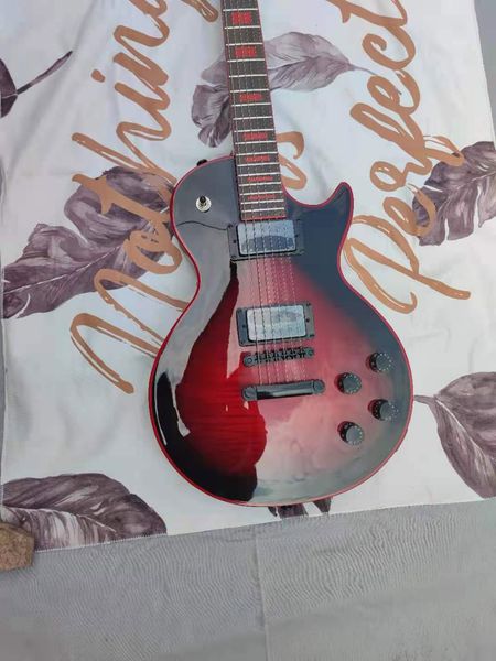 

electric guitar rock metal novice male and female perform electric