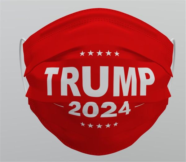Trump 2024 Kullanımlık Yıkanabilir Yüz Maskesi Dokunmamış Kumaş Toz Geçirmez Haze-Proof Nefes Maskeleri Hızlı Kargo Top Ottie