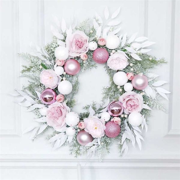 

Christmas Wreath - Pink Xmas Ball Theme Wedding/Home/Door/Window/Wall Decor, 2024