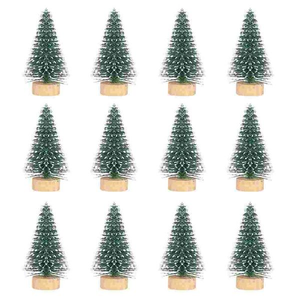 

christmas decorations 12pcs table scene layout tree mall showcase xmas adorn festival ornament