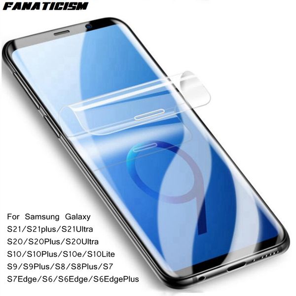 

full cover clear hydrogel film for samsung galaxy s10 5g s10e s10 lite s10+ s6 s7 edge s8 s9 s10 plus screen protector