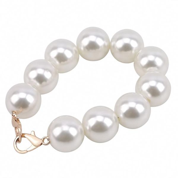 

bag parts & accessories pearl beaded short straps 22cm shoulder belt purse handle diy chain, Black