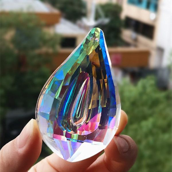 

chandelier crystal colorful prism lamp parts hanging ornament window suncatcher loquat pendant home wedding party decor figurine