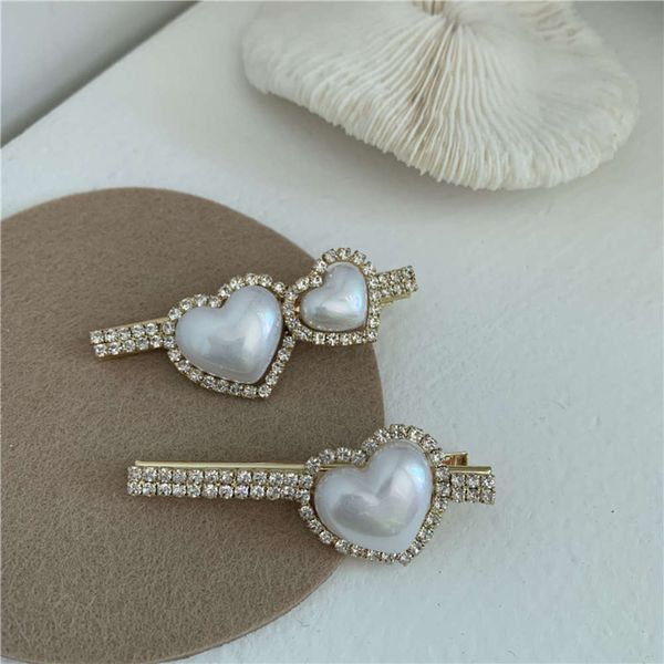 

hbp fashion sweet girl pearl water diamond clip, Silver