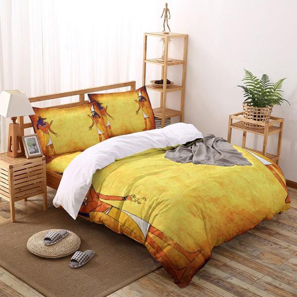 

bedding sets egyptian nation printed set  king size soft fashion duvet cover bed sheet pillowcase