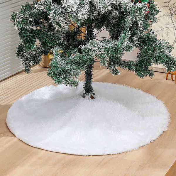 

christmas new bleached white wool tree skirt packaging folding lint plush day