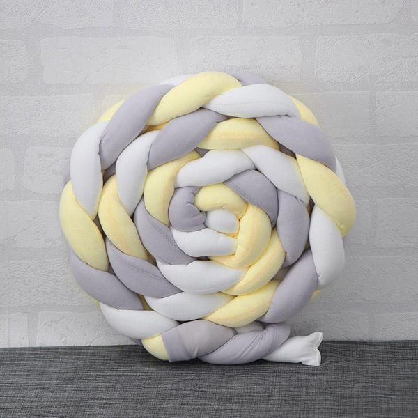 

3m crib bumpers protector pillow kids bed bumper for newborn baby pillow cushion cot room infant knot things protector bumpers