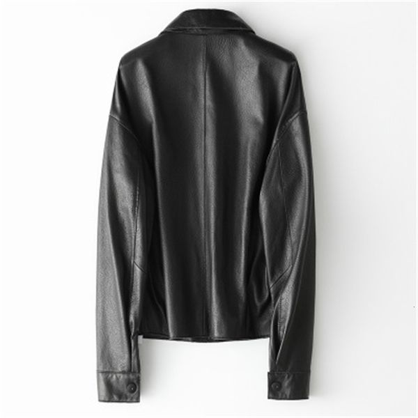 

2021 genuine leather jacket real sheep female spring h10 ng4c, Black;brown