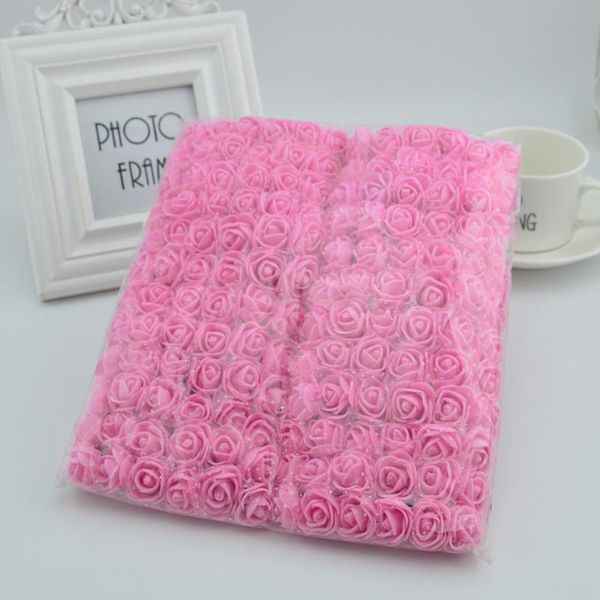 

144pcs artificial mini foam roses flowers for home wedding decor christmas needlework bride wreath gift box fake plants jllbgd