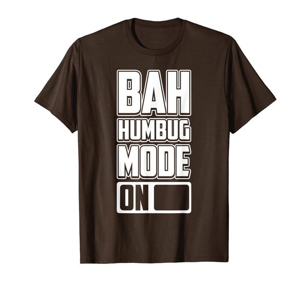 

bah humbug mode on anti xmas scrooge grouch holiday gift t-shirt, White;black
