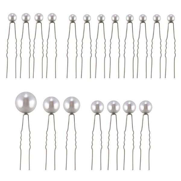 

hair clips & barrettes 18pcs wedding pearl pins bridal rhinestone kit accessories for bride bridesmaid women jewelry, Golden;silver