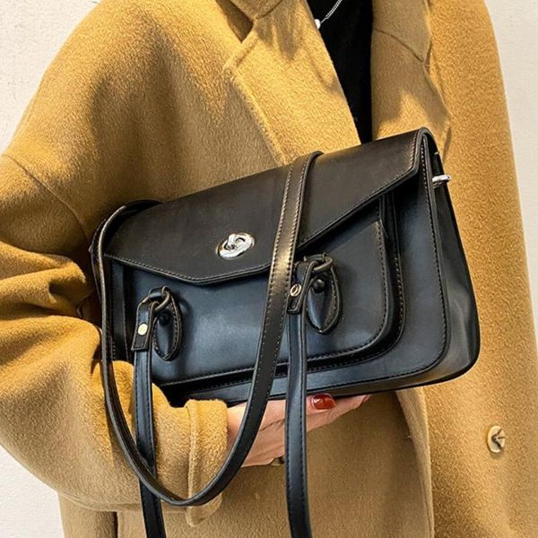 

cross body vintage large armpit bag 2021 fashion high-quality pu leather women's designer handbag high capacity shoulder messenger