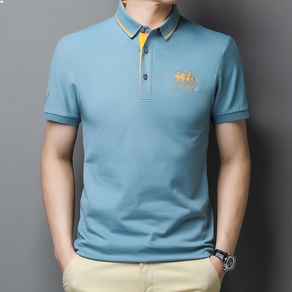 

male designers mens polo t shirt summer crop short sleeve t-shirt female camisas de hombre classic dress white men clothing collared ropa fa, White;black