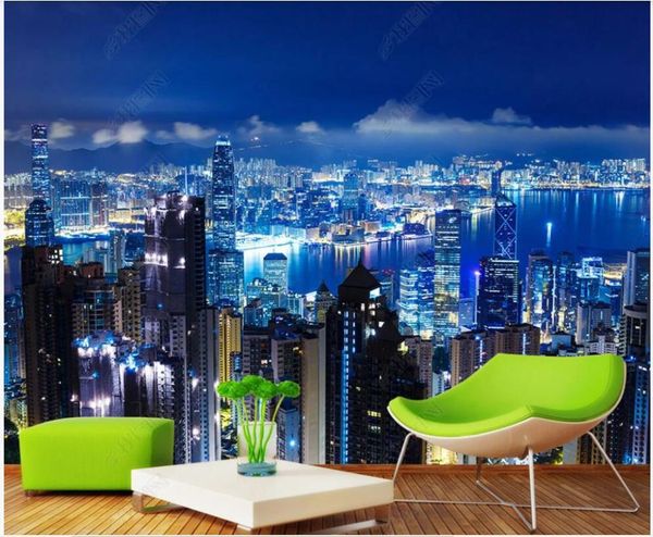 

wallpapers custom mural 3d po wallpaper on the wall modern city night scenery living room for walls in rolls home decor