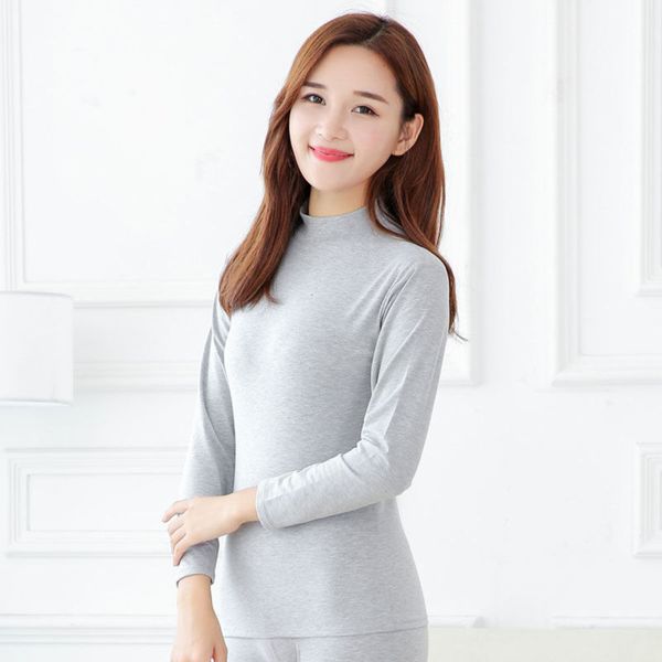 

youth plus full size pure underwear women's single autumn half high collar cotton sweater warm clothes black, Black;pink