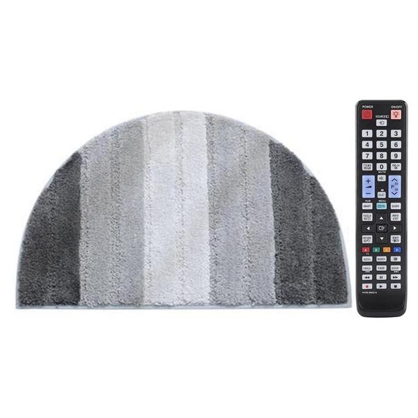 

carpets 1 pcs semi-ellipse non-slip absorbent floor mat with gradient color stripe & smart tv remote control for samsung