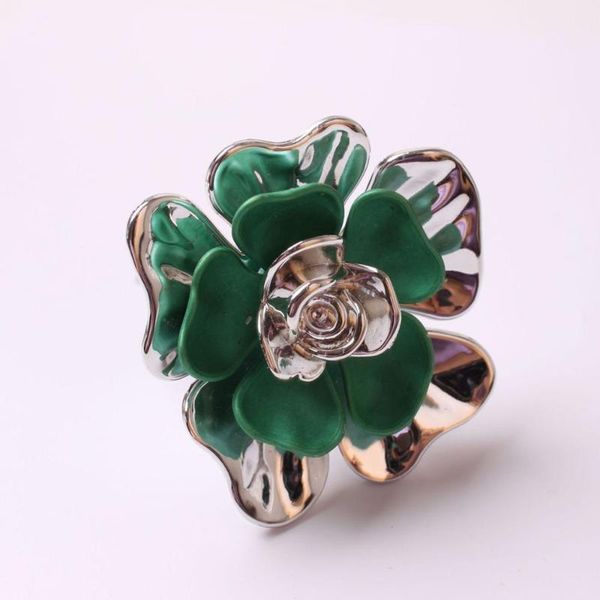 

napkin rings 10pcs/lot double rose flower ring button wedding el table
