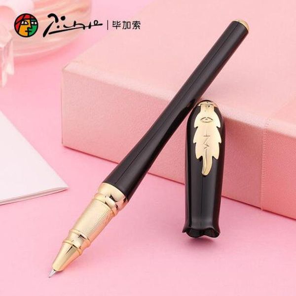 

fountain pens picasso 986 novelty greek irene pimio pen female gift bud black cap leaf clip iridium 0.38 financial homework