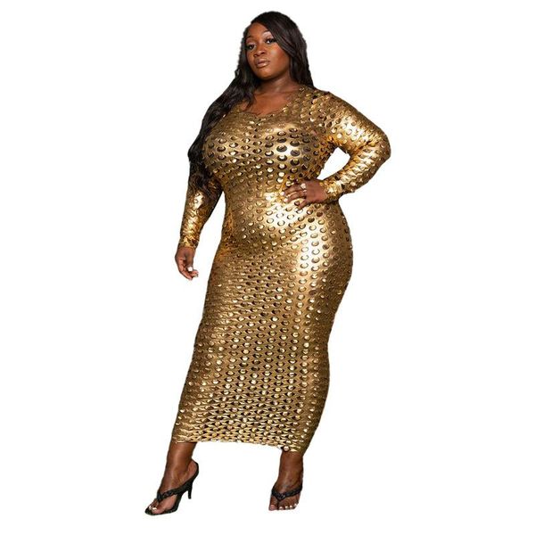 

plus size dresses 5xl 4xl african dress for women 2021 casual slim hollow out hole maxi elegant long big 3xl