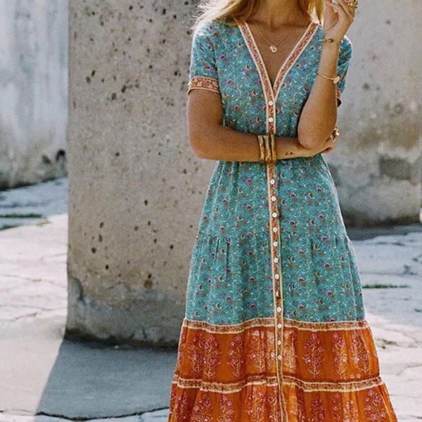 

womens summer dress plus size holiday summer boho long evening party beach dress feminine 2021 new vestidos s, Black;gray
