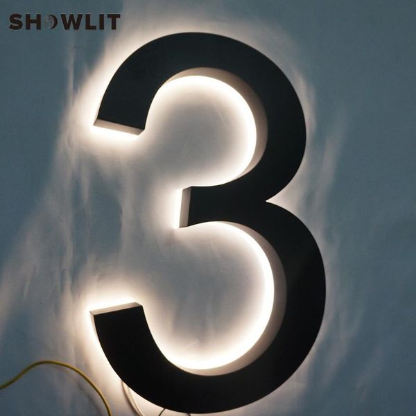

other door hardware black stainless steel backlit house number customized