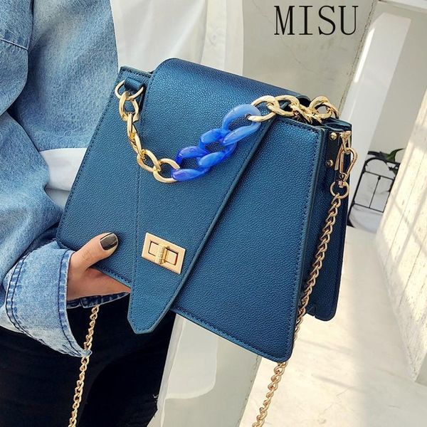 

cross body fashion acrylic chain handbags women crossbody shoulder bag 2021 pu leather ladies designer messenger bags totes female purses