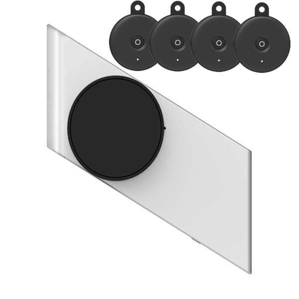 

silver sherlock s3 smart lock home keyless lock easy to attach smart electronic wireless app phone control with 4pc keys