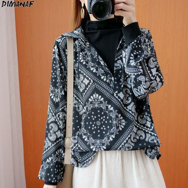 

women's blouses & shirts dimanaf women blouse turtleneck 2021 autumn female patchwork fake two piece &tees show thin lady casual o-neck, White