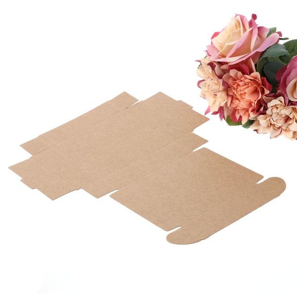 

50pcs brown kraft paper box for party gift wedding favors candy jewelry packing