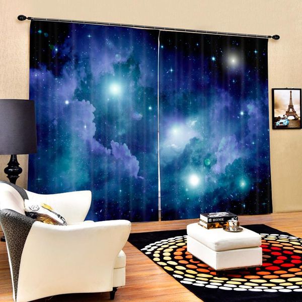 

curtain & drapes modern children room 3d blackout window curtains stars pattern polyester bedroom