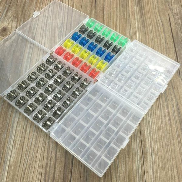 

other arts and crafts 25pcs/set color plastic bobbin transparent box set