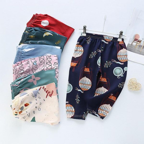 

trousers summer 1-7y kids pants children mosquito boys girls colorful print bloomers casual sport beach haremtrousers baby clothing, Blue