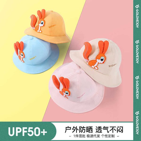 

spring and summer new children fisherman hat baby outdoor sunshade cartoon cute xmz206, Yellow