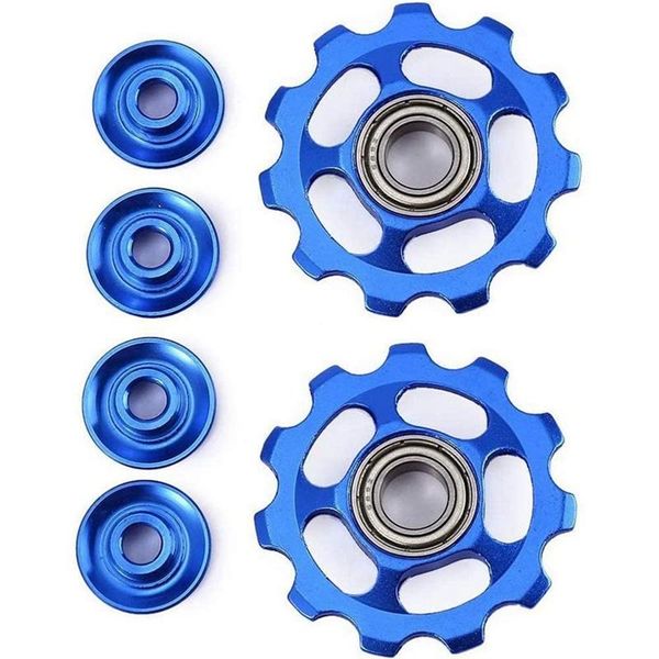 

bike derailleurs 11t blue rear derailleur jockey wheel gear bicycle belt pulley