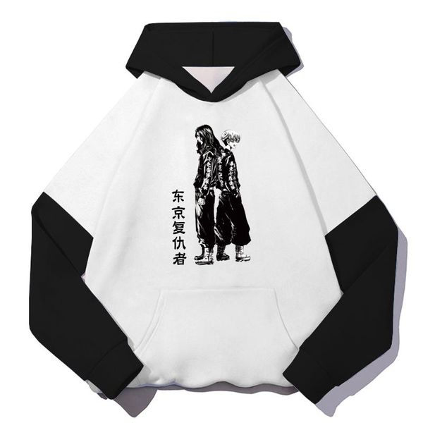 

men's hoodies & sweatshirts harajuku japan manga matsuno chifuyu\baji keisuke anime tokyo revengers women fashion loose plus size hoodi, Black