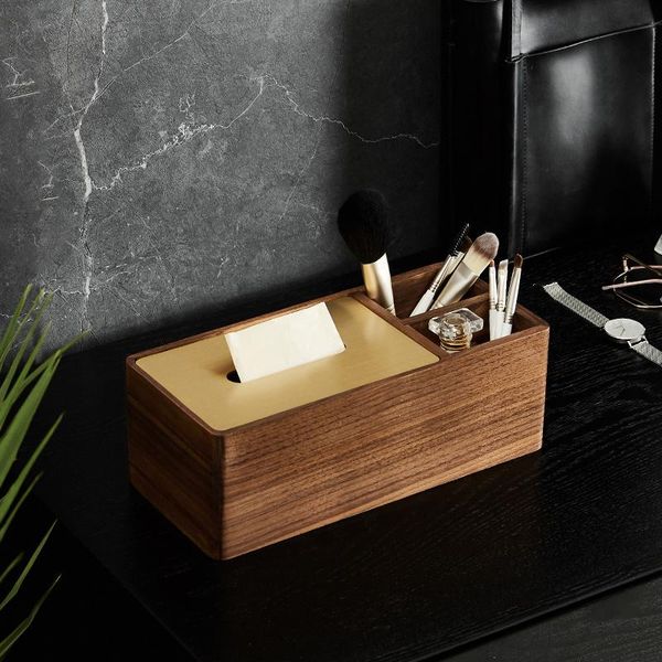 

tissue boxes & napkins classical art walnut wooden box pastroal wood remote control phone cosmetics organize storage