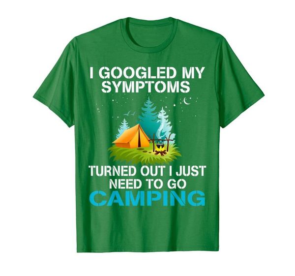 

men's t-shirts camping t-shirt, just need to go shirts, White;black