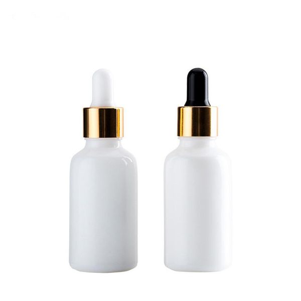 5ml 10ml 20ml 30ml 50ml 100ml Provette per campioni di profumo in vetro bianco perlato con contagocce per olio essenziale Nuovo reagente pipetta ricaricabile