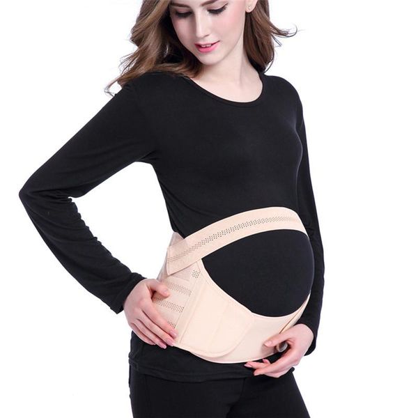 

maternity intimates pregnancy belt lumbar back support waist band belly brace postpartum, White