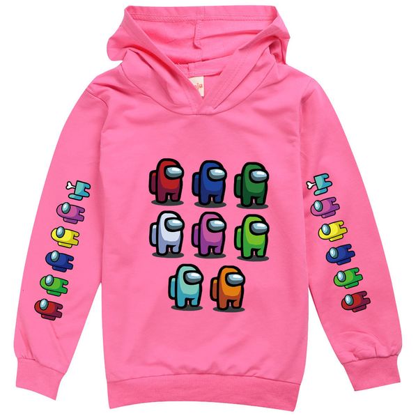 

new spring baby boys among us hoodies children sweatshirts kids cartoon impostor autumn outerwear girls t shirts child clothes, Black