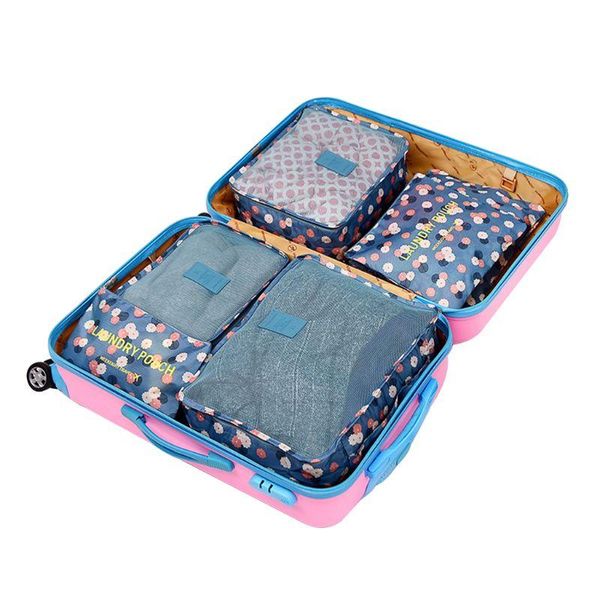 

6pcs/set waterproof travel bag luggage clothes tidy sorting pouch portable organizer y1ac