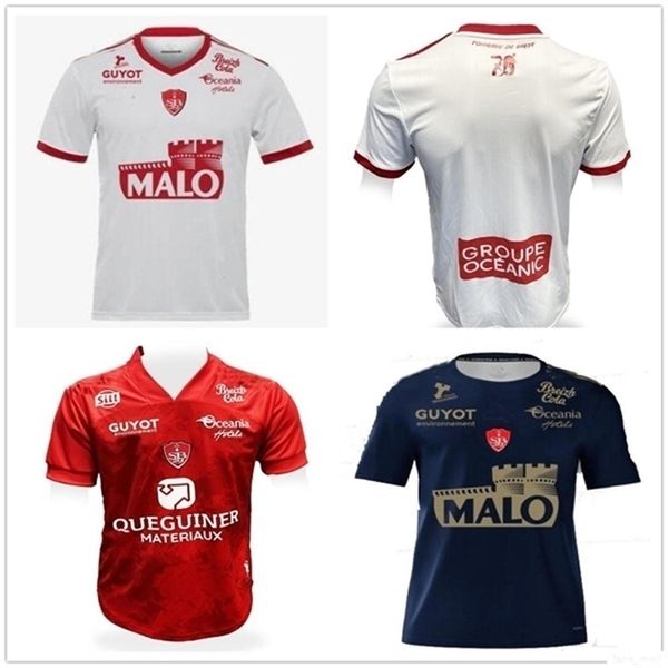 

20 21 stade brestois 29 football jersey lasne diallo grandsir charbonnier faussurier customize 2020 brest stade red white soccer shirt, Black;yellow