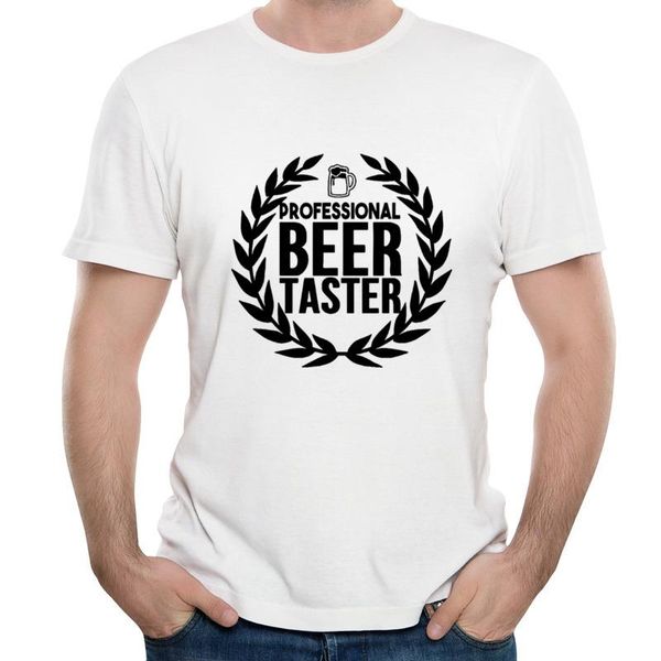

men's t-shirts drinks professional beer taster funky faddish tshirts cotton tee shirts party est tees boyfriend gift, White;black