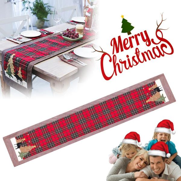 

table cloth christmas fabric printed runner household cover antifouling santa claus tablecloth decorations