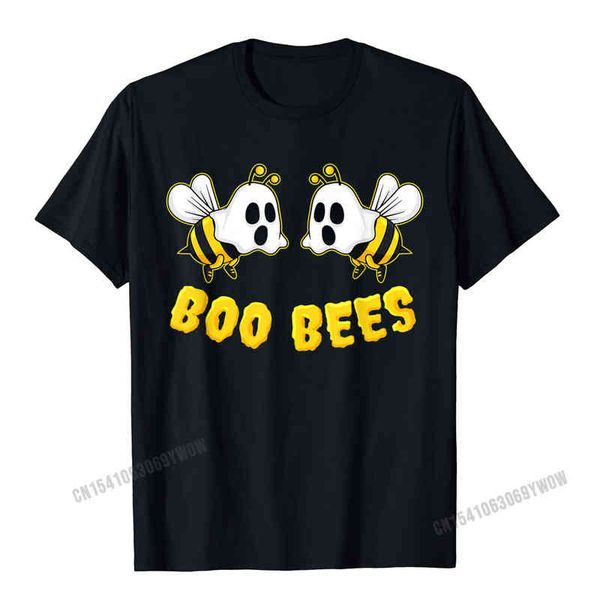 

halloween boo bees ghost matching couples family funny t-shirt camisas men cotton men's tees casual new arrival t shirts, White
