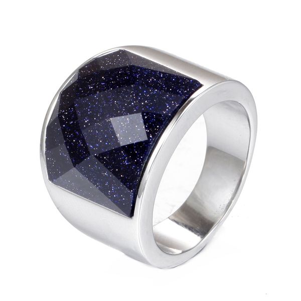 

delicate ring green opal titanium steel for men, Silver