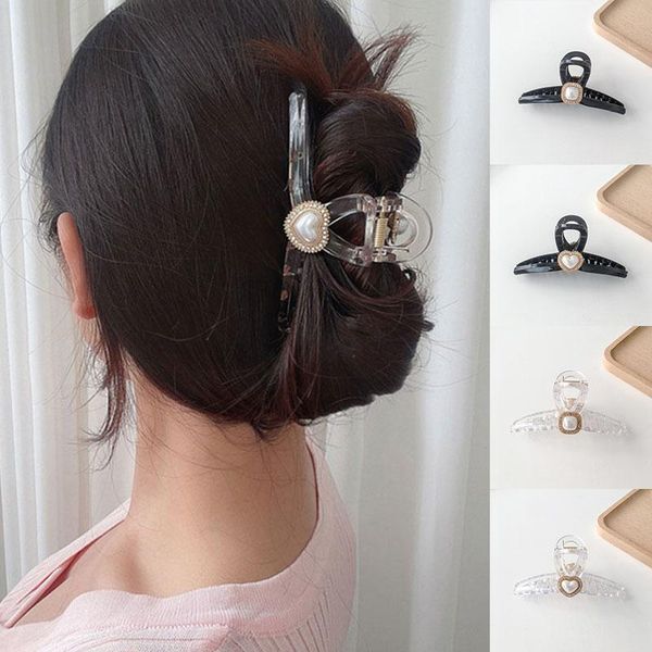 

hair accessories fashion handmade floral pearl crab clamp clip geometric claw crystal rhinestone hairpins