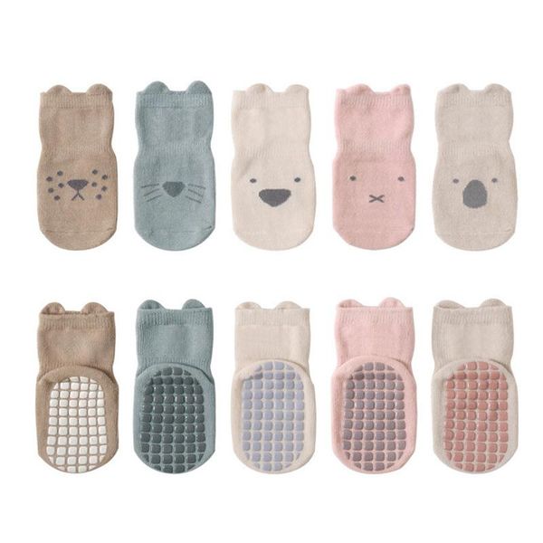 

socks baby autumn toddler hose cotton girl boy nonskid floor sock breathable infant accessories children fashion cartoon, Pink;yellow