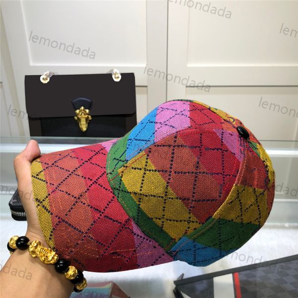 

patchwork baseball hats couple colorful luxury cap men women letter print caps rainbow colors dome hat, Blue;gray