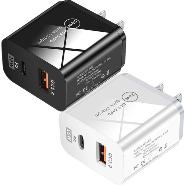 

universal eu us ac home travel chargers wall charger dual ports pd usb-c power adapter for ipad air iphone x xr 11 12 13 samsung tablet pc m